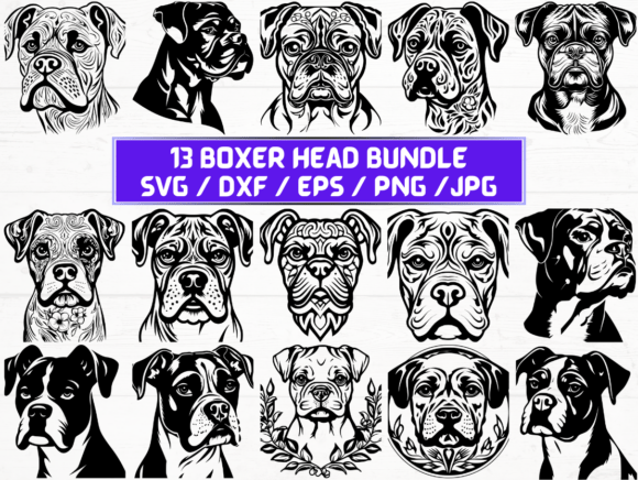 Boxer Head SVG File: A Versatile Digital Asset for Creativity and Design