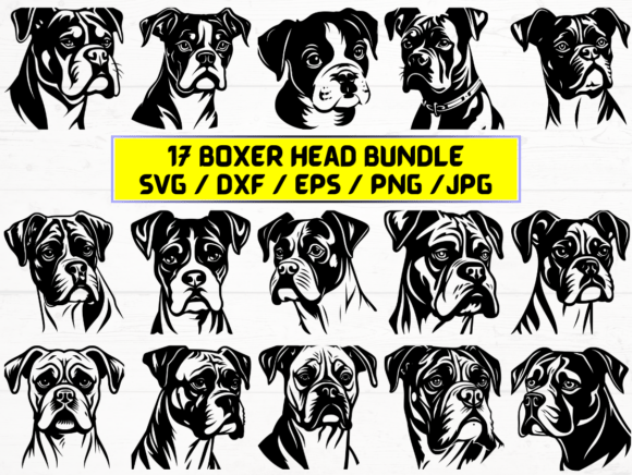 Boxer Head SVG Files for Creative Projects
