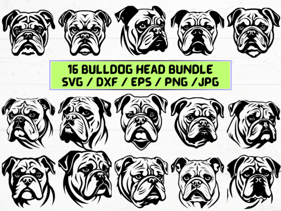 Bulldog Head Vector Files
