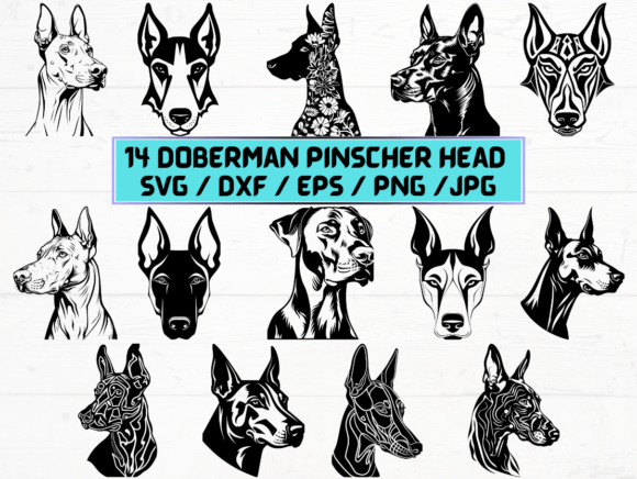 Doberman Pinscher Head Laser Cut for Creative Projects