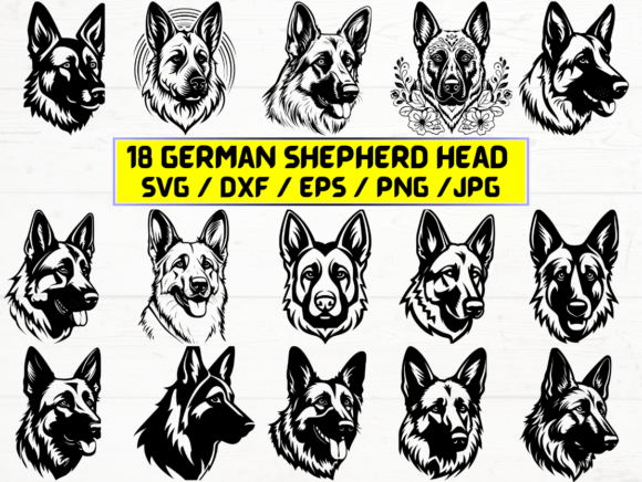 German Shepherd Head SVG: A Creative Resource for Designers