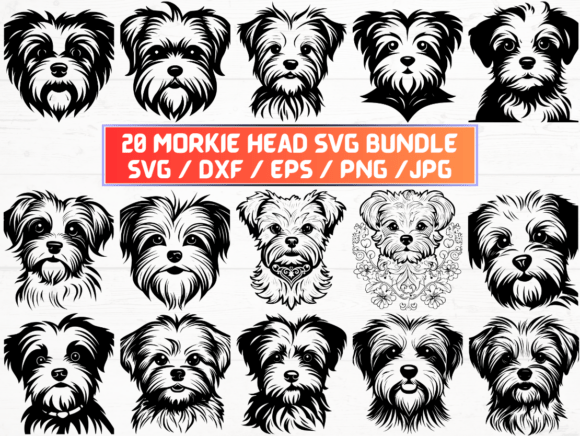 Morkie Head SVG: A Versatile Design Asset