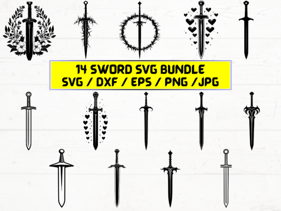 Multi-Format Sword Graphics for Creative Projects