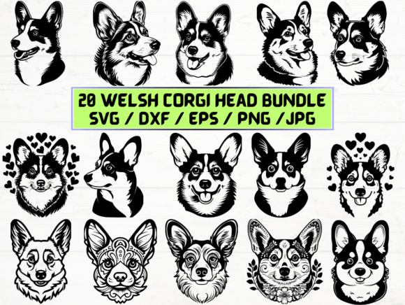 Welsh Corgi Head Laser Cut: A Versatile Digital Asset for Creative and Practical Use